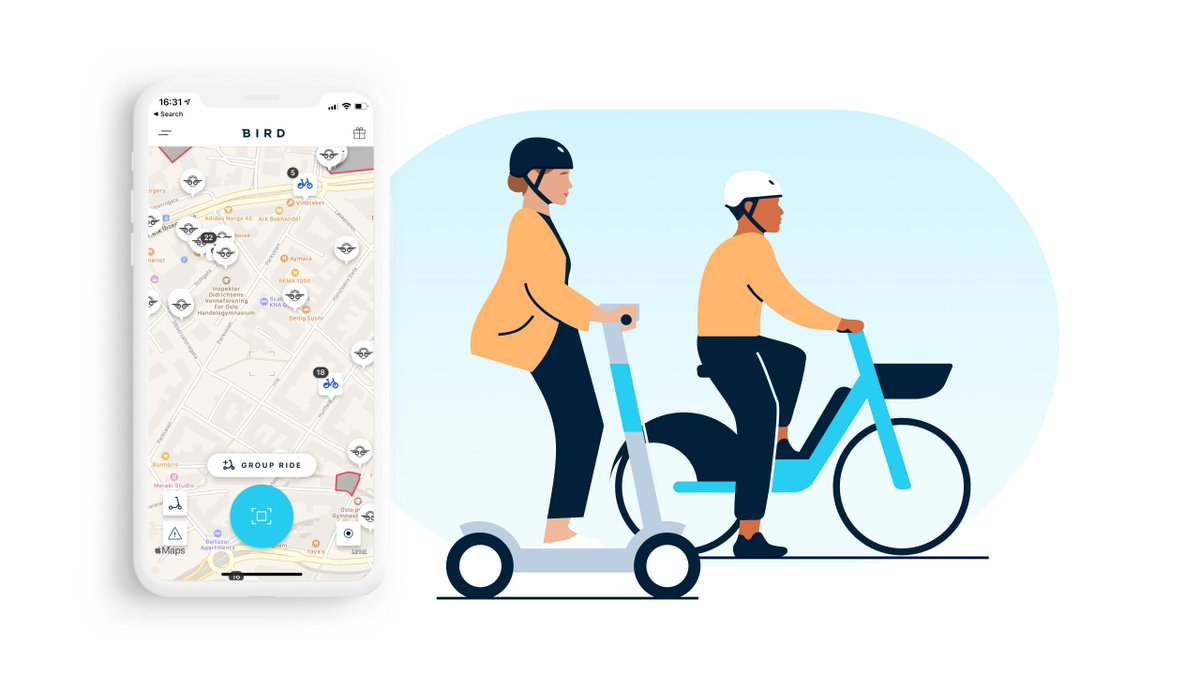 BirdRide's tweet photo. We're proud to be the first shared scooter operator to integrate with local public bikeshare providers.
Find @oslobysykkel, @ATXMetroBike, @BikeMetro, @SABikeShare, @BublrBikes & @BikeLNK now in the Bird app!
Learn more about our Smart Bikeshare Program: https://t.co/wFOfmjAR4Q https://t.co/Omae2qKKV9