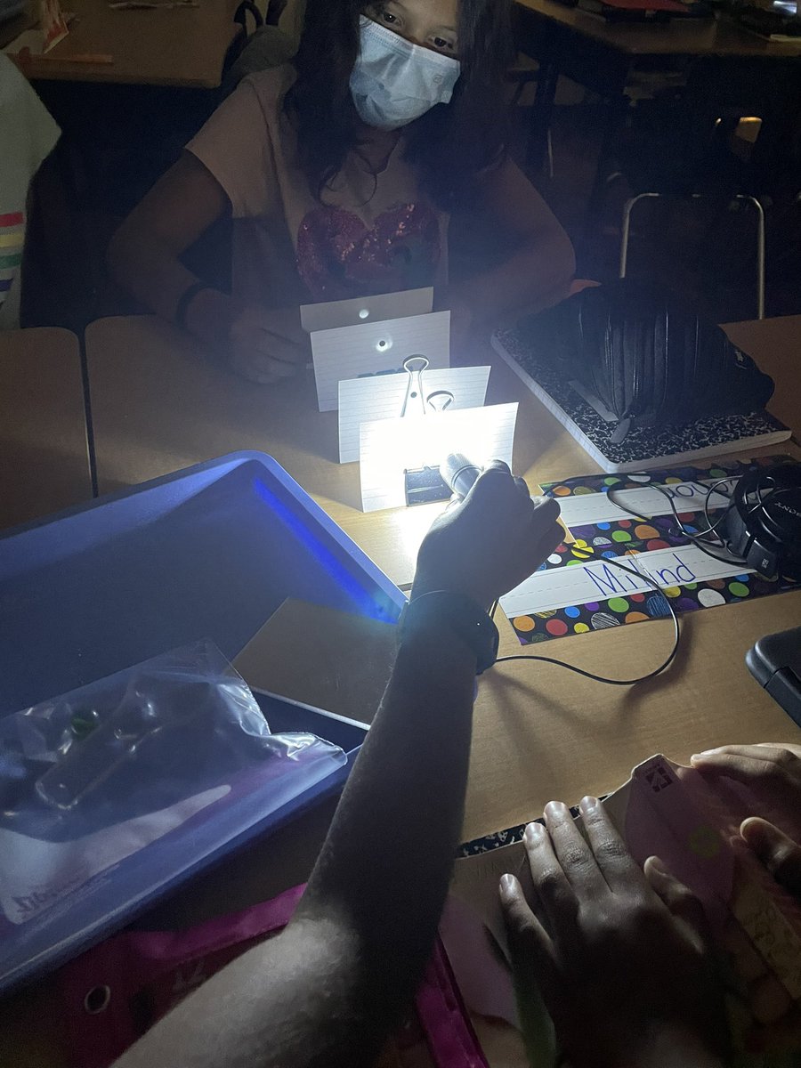 Testing whether light really does travel in a straight path. @ElsaEngRRISD