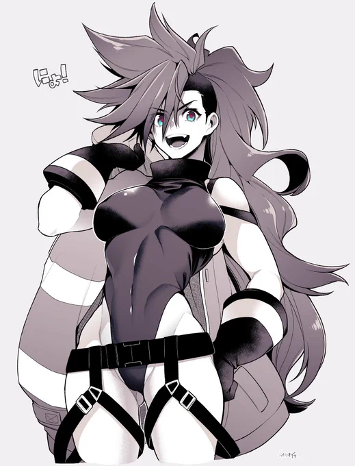 【※女体化注意※】
♀ガの衣装ってどれがいいかな～と過去絵見て考えてたけど、どうあがいても最後は旦那の上着ごと抱きしめ腰いわし攻撃が襲い掛かる(👑♀🚒) 