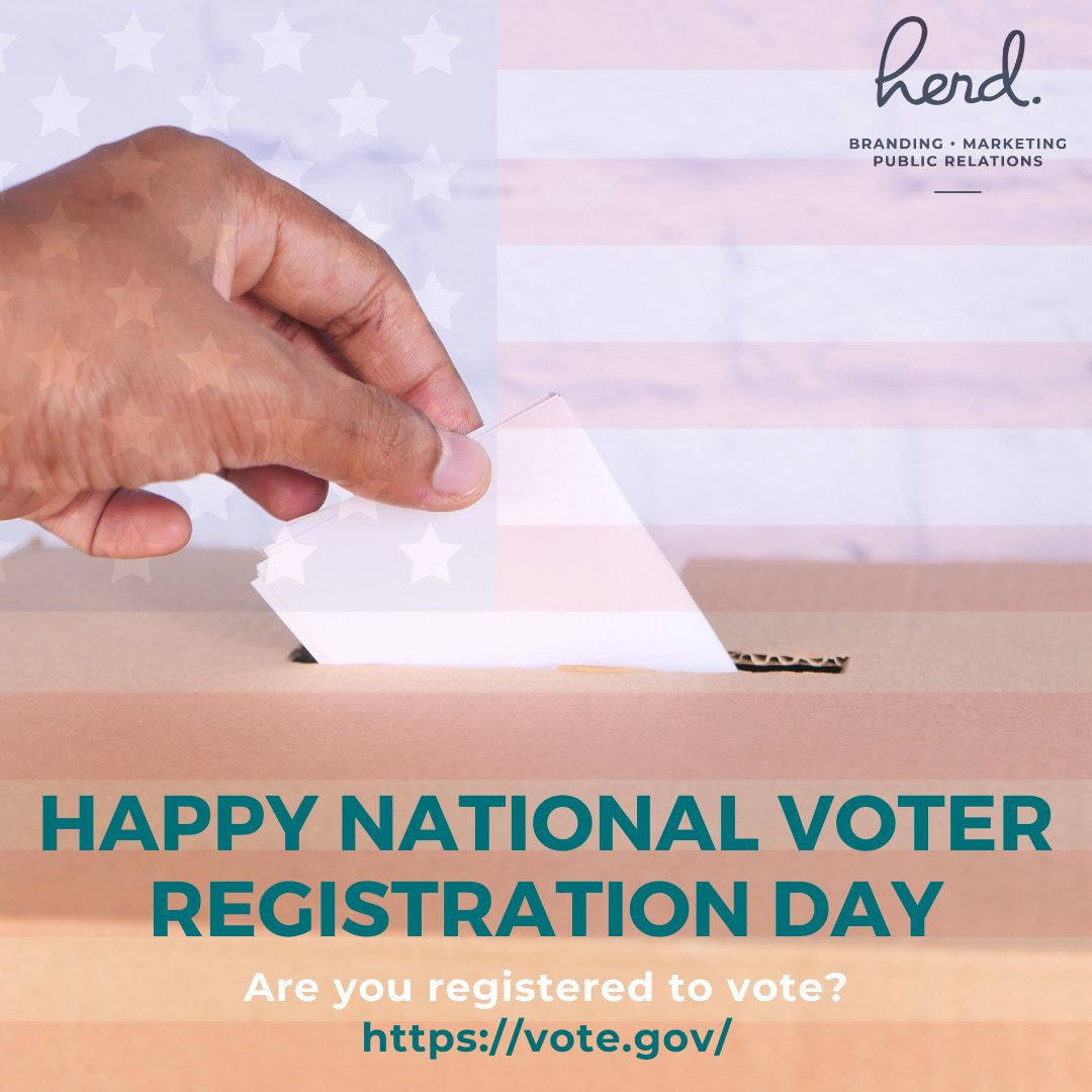 HerdStrategies's tweet photo. #HaveYouHerd: Happy #NationalVoterRegistrationDay. Make sure you are registered to vote by going to https://t.co/Cxzx9J8LoQ. There you will be able to check your status and register to vote if you haven't already.
#Vote #VoteIndiana #Voters #Change #Indiana #Indianapolis https://t.co/pbzjGpJYxt