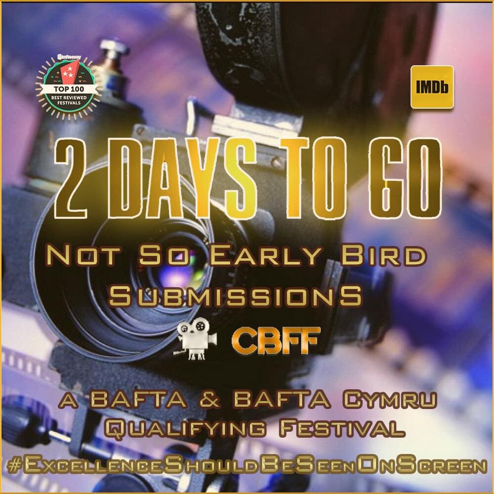 cbffwales's tweet photo. Only 2 days to go for our not so early #discount @FilmFreeway  #submit your #film #shortfilm #documentary #feature #ExcellenceShouldBeSeenOnScreen #indiefilm #cbff2022 is a @BAFTA British Short Film Competition &amp; @BAFTACymru qualifying #filmfestival plsrt https://t.co/JdOcdSfPZc