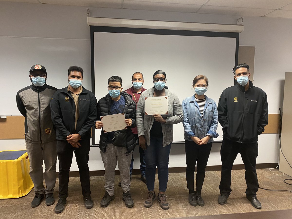 Congrats to our Toronto Hub Twilight Blue 2 Brown graduates Rizwan and Gwenneth! #UPSCanada