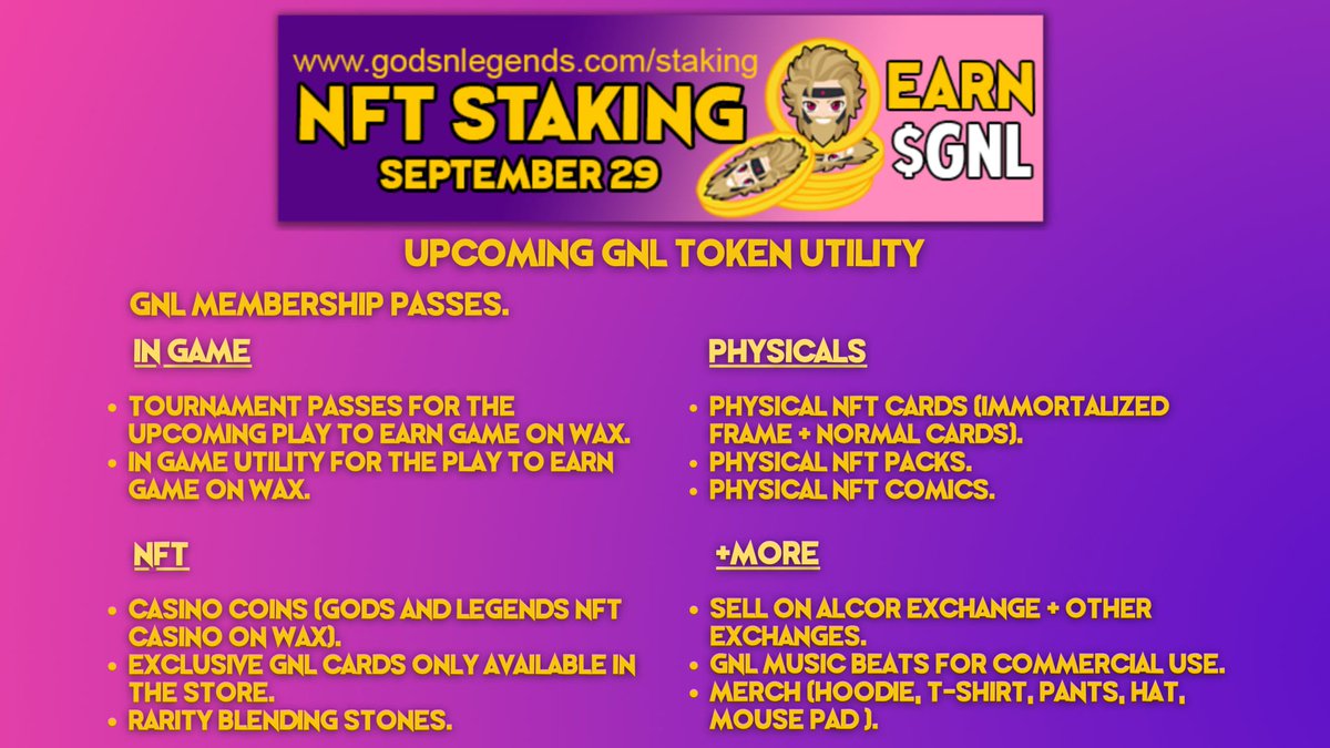 Bullhova's tweet photo. Gods And Legends Staking Coming September 29th ! In Honour of this I will be giving away an NFT pack to 2 Lucky Winners! To Enter: 1) Like And Retweet 2) Follow @Bullhova @godsnlegends 3)Tag 2 friends 4)Drop wam 
#NFTGiveaway #WAXP #AtomicHub #NFTdrops #NFTGaming #NFTshill https://t.co/kIt8ULZYiM