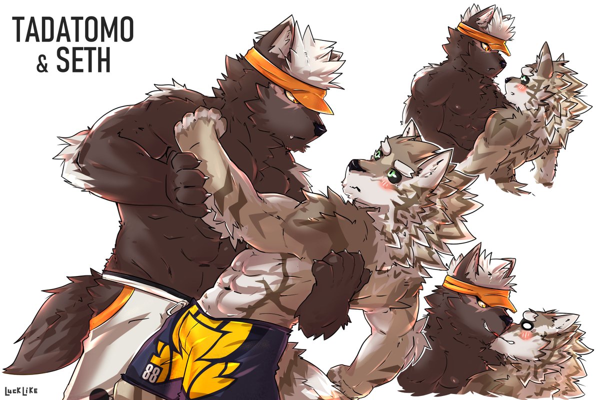 Tada and Seth romance 3 #housamo #furryart. 