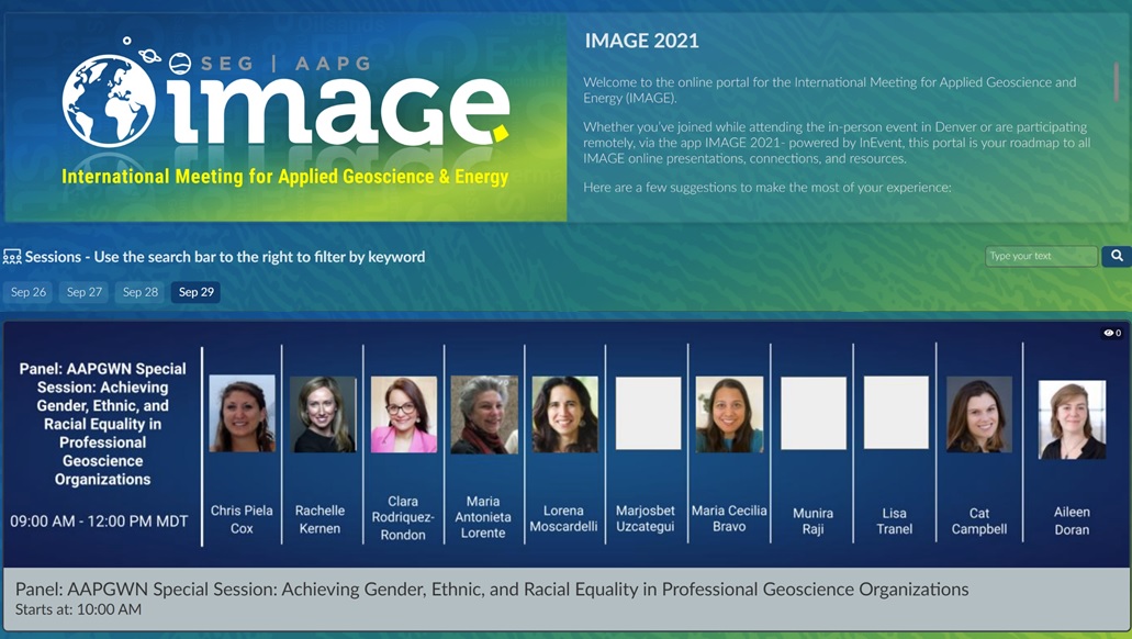 AAPG's tweet photo. RT @DavidKCurtiss: RT @lorentema: #IMAGE2021
Tomorrow @GeoLatinas will be presenting at the @AAPG_WN Special Session, 10:am MDT.
Speaking: @claraexplores Dr. Clara Rodríguez Rondón, @moscardellil Dr. Lorena Moscardelli, @lorentema Dr. M.Antonieta Lo… https://t.co/qov68LiDYj