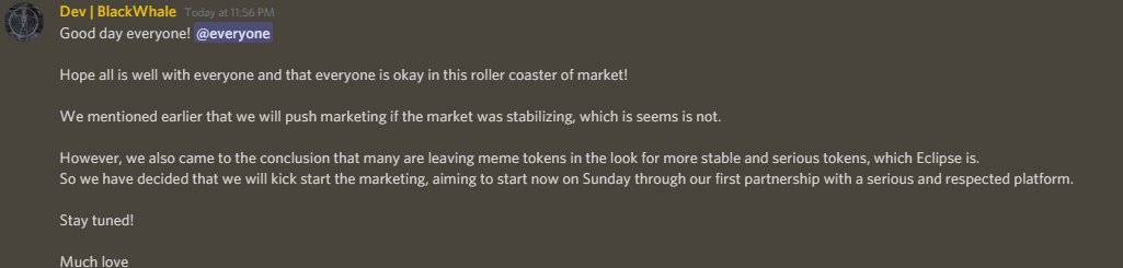 token_eclipse's tweet image. Initiating marketing through first partnership on sunday!