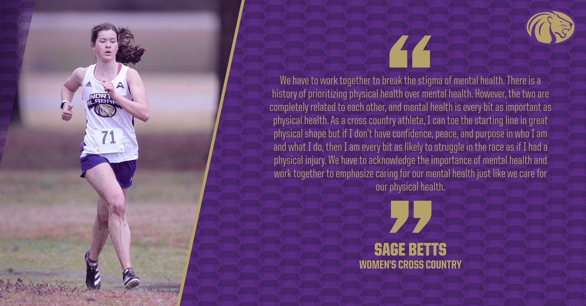 As we continue our #MonthlyFocus, hear from one of our cross country runners about #breakingthestigma of Mental Health!🧠🦁
-
#RoarLions
#MentalHealthMatters