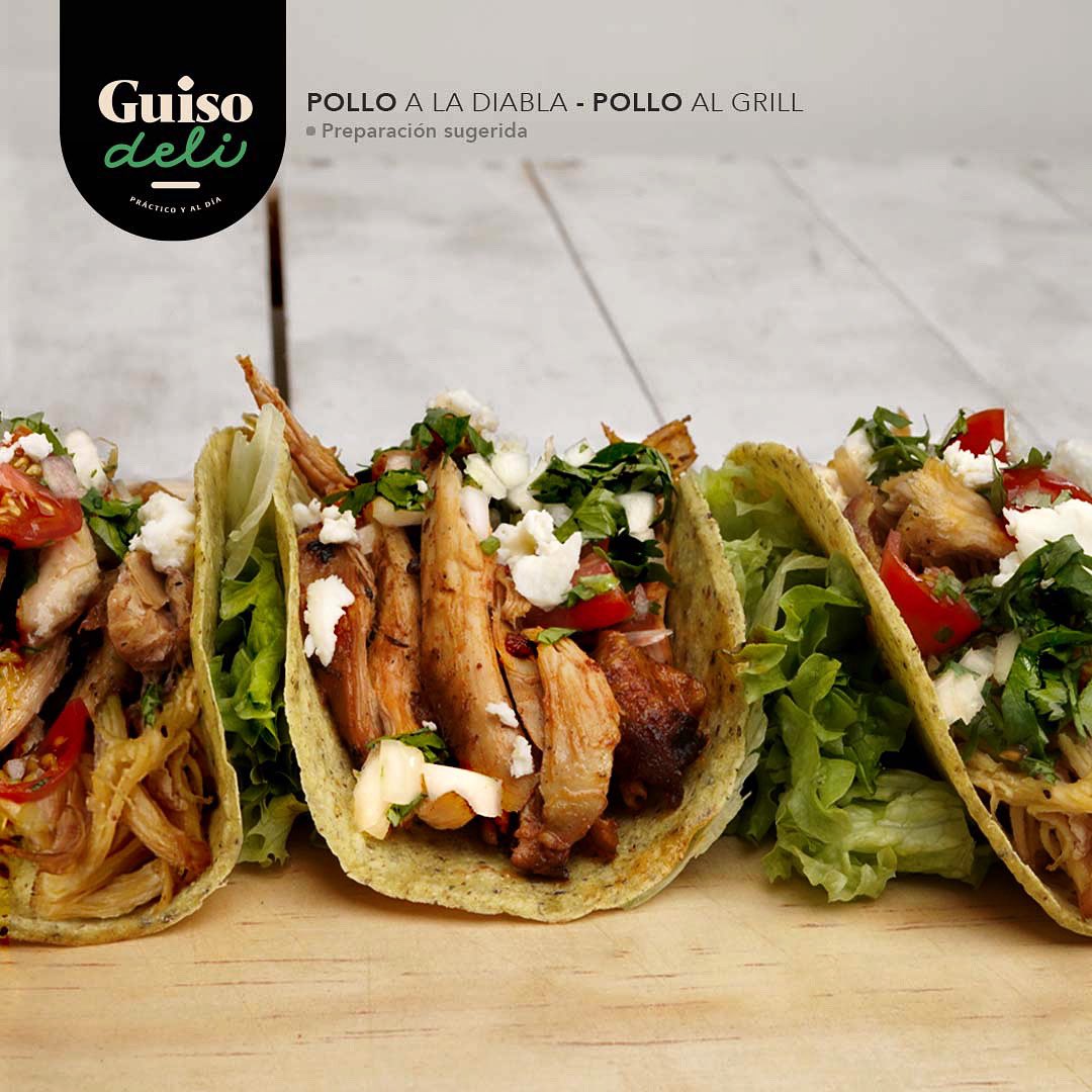 Unos #tacos cada día, son la llave de la alegría. Disfruta nuestro #PolloAlGrill y #PolloALaDiabla con esta deliciosa receta. 

#GuisoDeli #SalvandoTuDía
#Foodie #FoodLover #ComidaMexicana