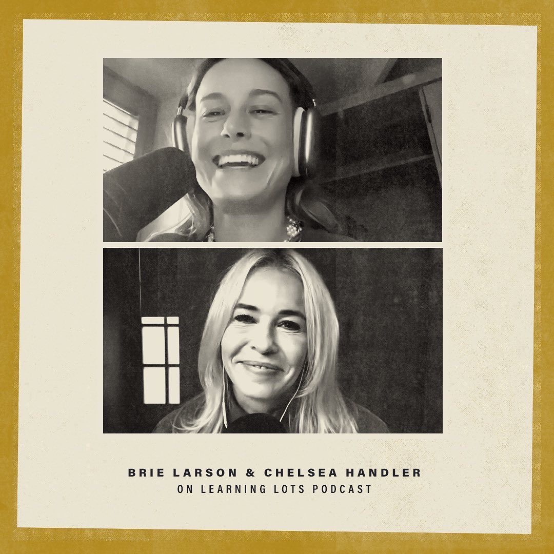 brielarson's tweet photo. I've got to be blunt... This week's @learninglotspodcast episode with @chelseahandler ranks ~high~ on @jessieennis's and I's favorites list. It’s all about weed! https://t.co/4Y3URdiMfJ