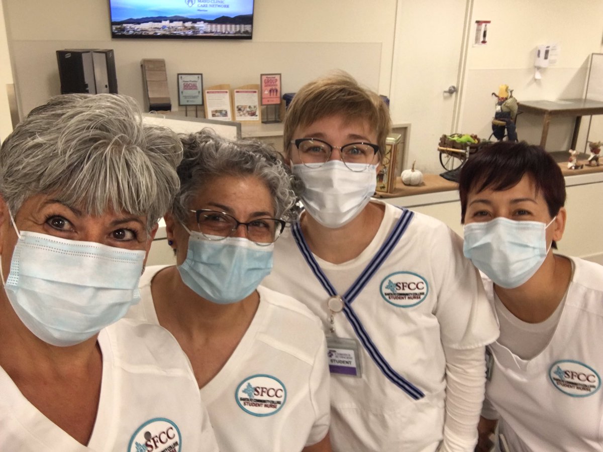Yesterday was a great day for our team to launch into clinical rotations. 🩺  And it even rained in Santa Fe. 💧 #StudentNurses #SFCCnm