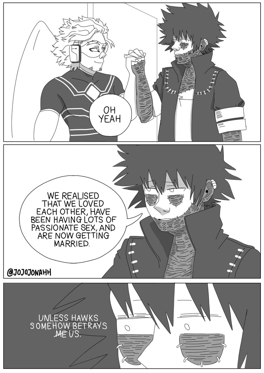 jojojonahh's tweet photo. #Dabi introduces #Hawks to the #LOV aka my favourite type of #dabihawk fanfics
.
#leagueofvillains #shigaraki #mrcompress #spinner #twice #togahimiko #mha #mhaspinner #mhatwice #hotwings #mhafanfics https://t.co/fzxXX2f1Dj
