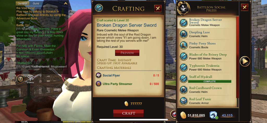 Oooooooo you guys are top notch this was meant to be a gift to those that was here during the red server crisis now anyone can craft an f all the people that farmed endless hrs for it who whined this time they didn’t get in time. Big slap in the face to your community this.