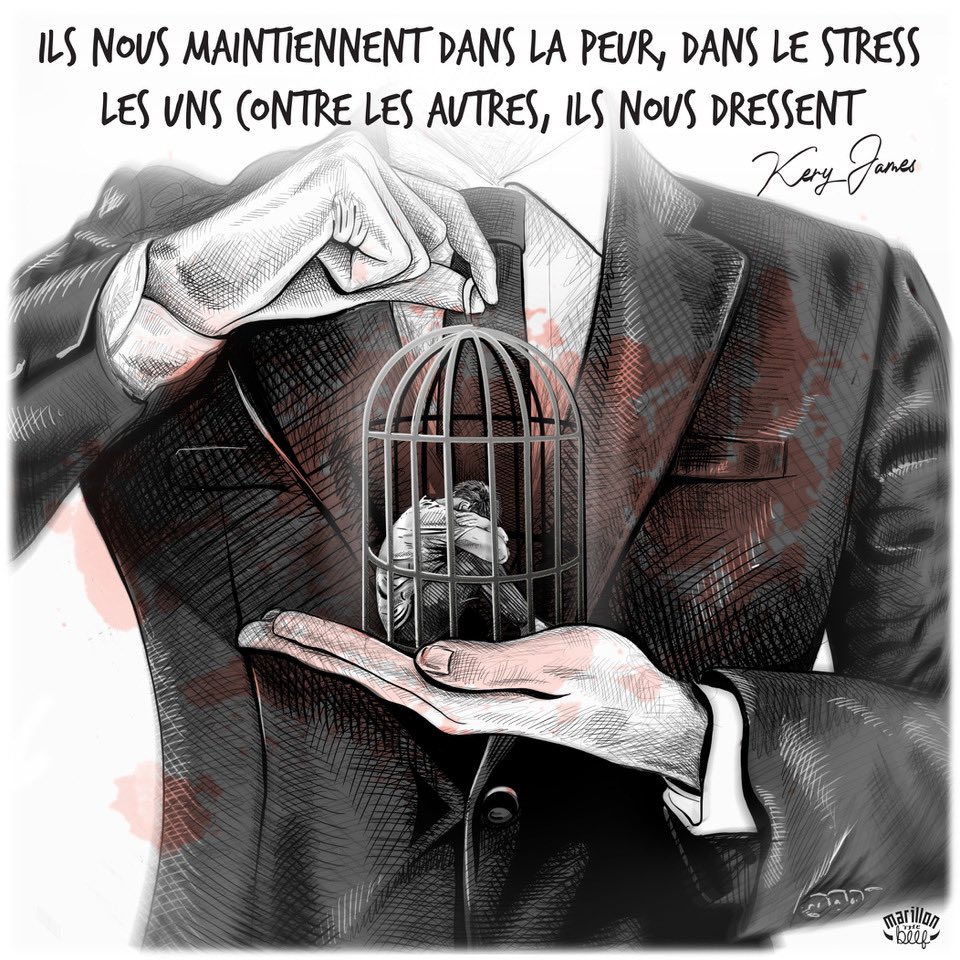 KeryJames's tweet photo. #LaPunchLineDeLaSemaine

« Ils nous maintiennent dans la peur, dans le stress. Les uns contre les autres, ils nous dressent »
⠀⠀⠀⠀⠀⠀⠀⠀⠀
Extrait de #VentDÉtat
💿 Album #DernierMC sorti en 2013

#LaPeurÀTrésPeuRaison https://t.co/CLgZifE2gu