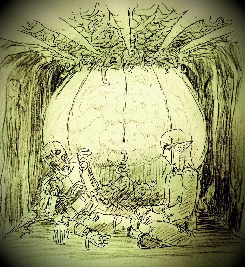 zackagardner's tweet photo. Welcome home.
[Scribble scribble, v1]
-
A tableau from the 5e campaign I'm running.
--
-
-
-
-
-
-
-
-
-
-
-
-
-
-
#dnd #dungeonsanddragons #contrarytocarrion #dndcharacter #dungeonsanddragonsart #mindflayer #illithid #elderbrain #sketch #fantasyart #art… https://t.co/pYU0dRyzb4 https://t.co/HqGleWXlFN