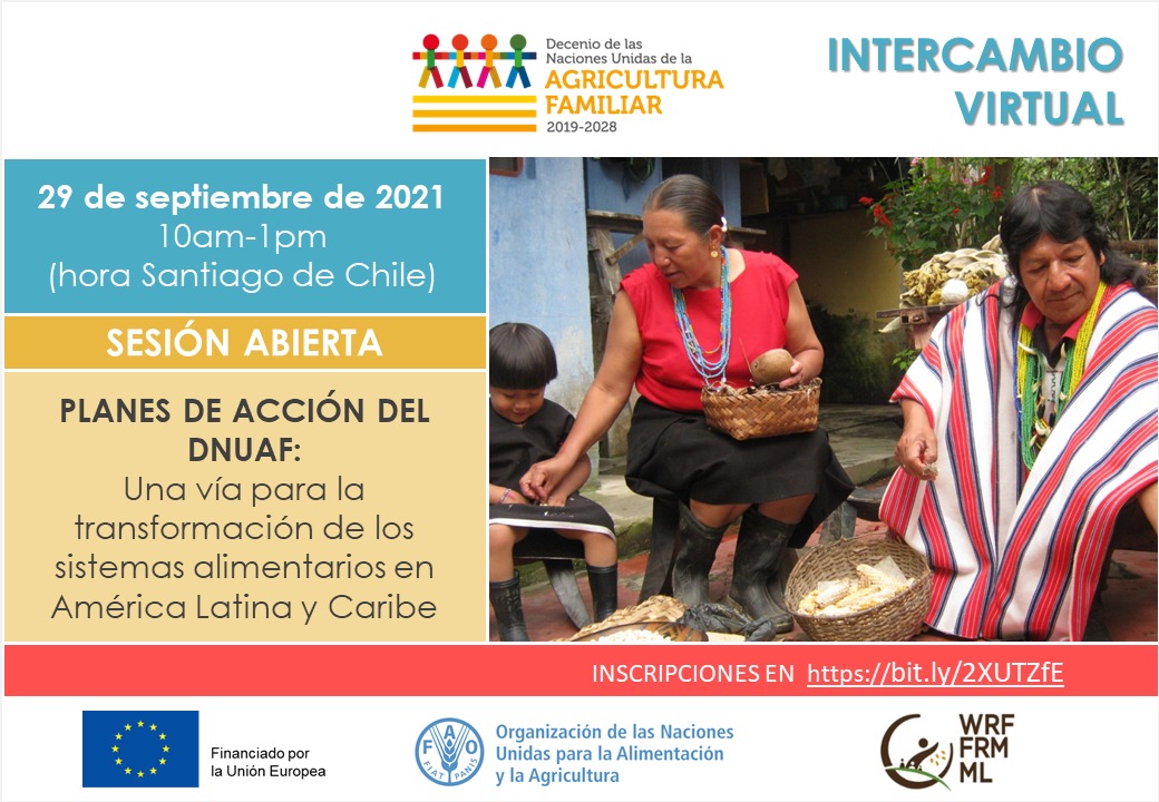 FAO_AgriFam's tweet photo. 🗓️#Mañana #IntercambioVirtual sobre los #PlanesdeAcción del #DecenioAgriculturaFamiliar como vía para la transformación de los #sistemasalimentarios en #AmericaLatinayCaribe
📢¡Aún estás a tiempo! ¡Inscríbete! https://t.co/v4ms8QQao8 https://t.co/OU5ZxPYxeR https://t.co/Y3o0DvTdRq