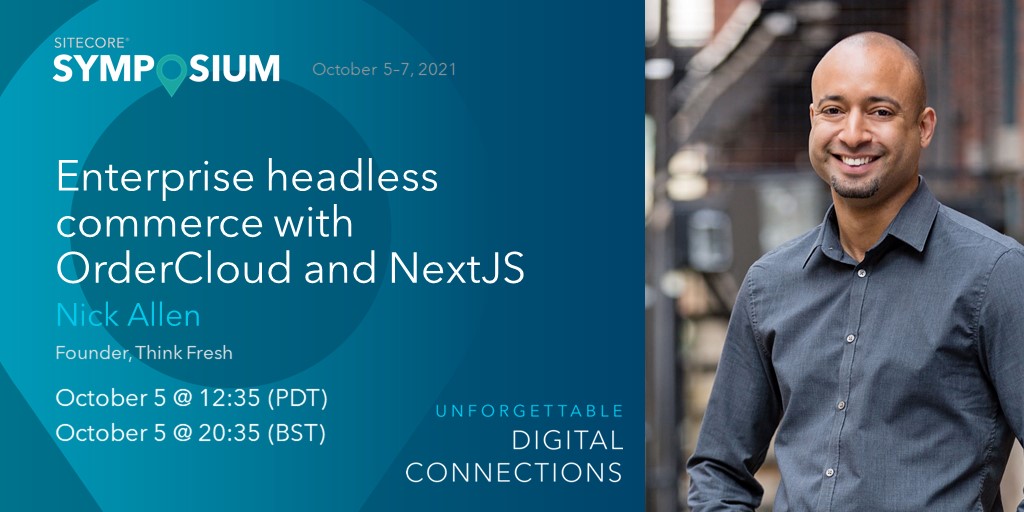 Nick Allen (@thinkfreshnick) on Twitter photo Join myself and fellow #SitecoreMVP <a href="/mitya_1988/">Mihály Árvai</a> on October 5th at #SitecoreSYM to find out more about #SitecoreOrderCloud and #NextJS Join myself and fellow #SitecoreMVP <a href="/mitya_1988/">Mihály Árvai</a> on October 5th at #SitecoreSYM to find out more about #SitecoreOrderCloud and #NextJS