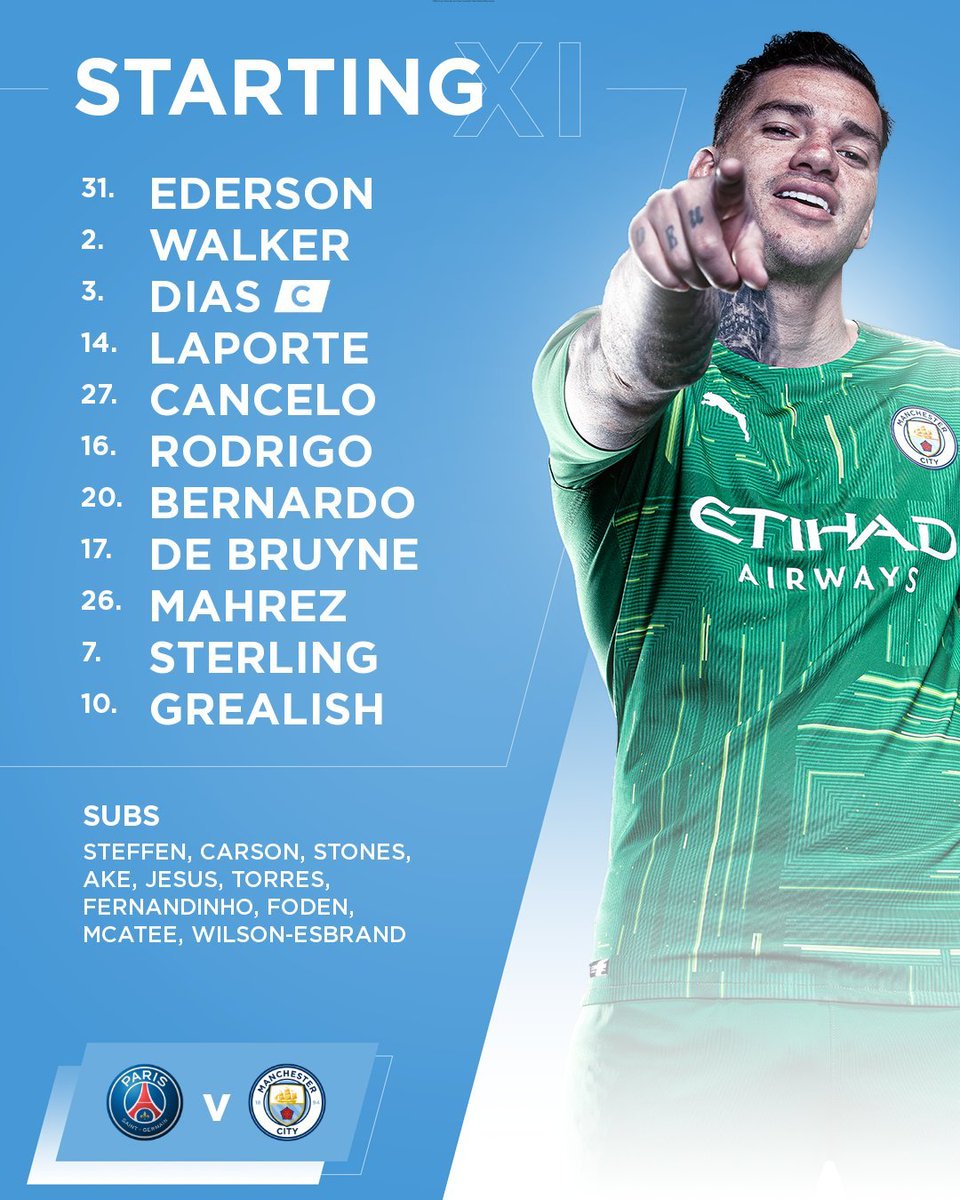 idextratime's tweet photo. Susunan Pemain | #UCL 
PSG v Man City
Kick Off 02.00 WIB - SCTV

Pertandingan bambang dini hari ini, tolong bangunin admin @indopsg_ https://t.co/pcjkQw5dlE