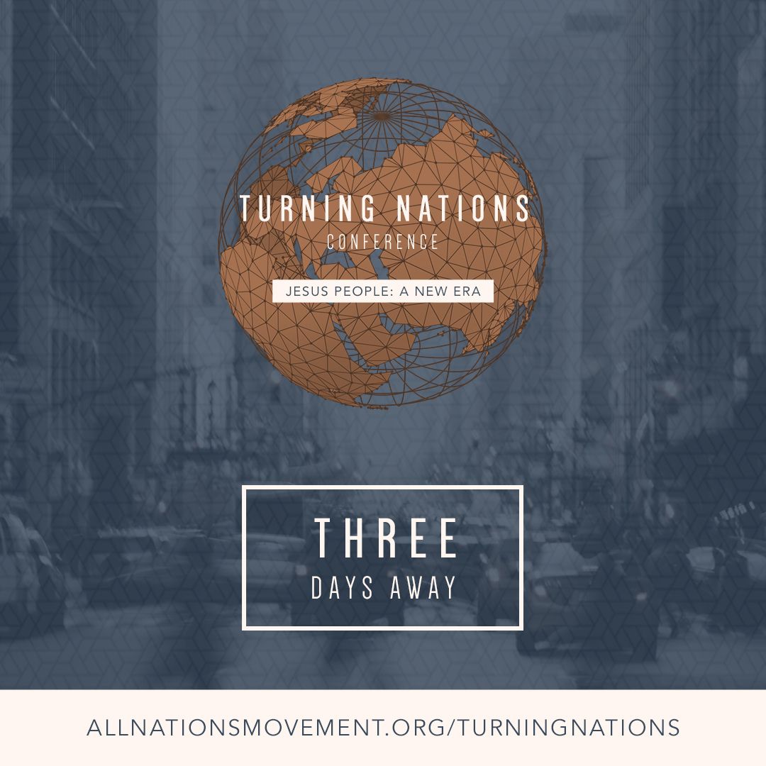 #TurningNations is 3 DAYS away! Be sure to book in now as ticket sales close on the 30th September >> This won't be one to miss!

allnationsmovement.org/turningnations
-
#AllNations #Conference #Wolverhampton #Events
