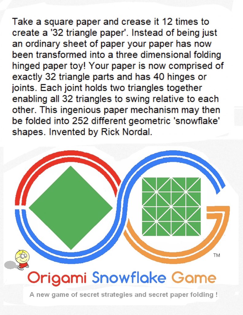 TrxiltG's tweet photo. Origami Snowflake Game created by Rick Nordal. Game rules at: https://t.co/nY2q9oSUzR #GameDesign #Games #gamedesign #anazingorigami #origami #paperfolding #origamimodels #papercrafts #indiegamedev #indiegame #indiegames #origamiart #paperart #paperart #origamidesign #paper https://t.co/2nsLBIPF6K