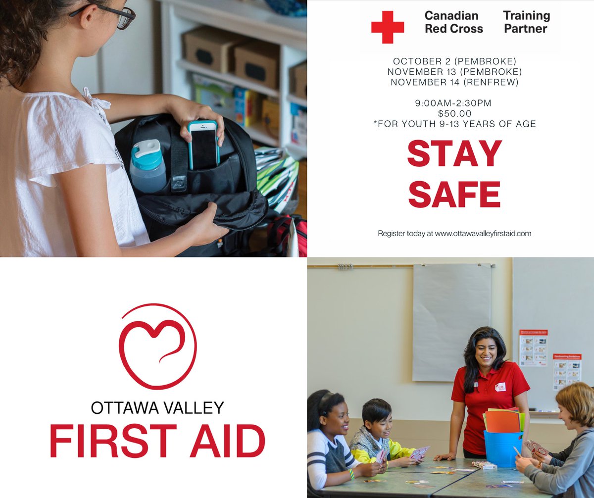 OVFirstAid's tweet photo. We’re in Pembroke this weekend for not only #FirstAid courses, but a course for youth too! https://t.co/mjYlXc3CJa