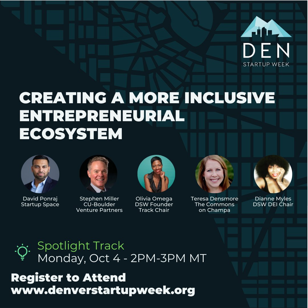 startupspaceapp's tweet photo. We're excited to experience DSW again this year! Are you an entrepreneurial ecosystem builder or are practicing entrepreneurship-led economic development? Register and add our SPOTLIGHT session on Monday, Oct 4 (2-3pm) to your schedule. https://t.co/Gd9YnBo68z #DENStartupWeek https://t.co/qDHIpYvFGe