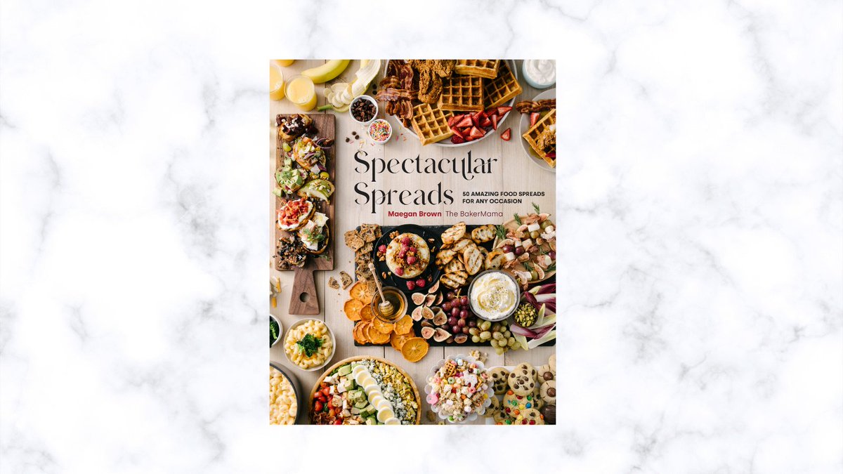 #1 New Release on Amazon! <a href="/thebakermama/">Maegan Brown</a> is back! In this follow-up to Beautiful Boards, Maegan Brown takes her super-popular snack boards to the next level with Spectacular Spreads—filling a table or kitchen counter—with 50 delicious spreads.
ow.ly/o3WX50Gi8T2
