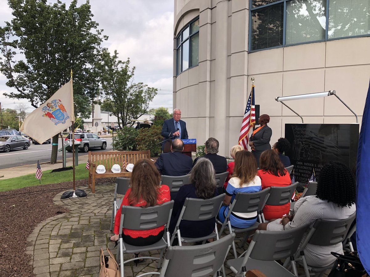 BerkeleyCollege's tweet photo. The #BerkeleyCollegeDay festivities continued in #Woodbridge, NJ. Special thanks to Mayor John E. McCormac for recognizing Berkeley's legacy of preparing students for lifelong success in dynamic careers at the tree-planting ceremony held at City Hall. #90YearsofBerkeley https://t.co/kAfgiU16Mw