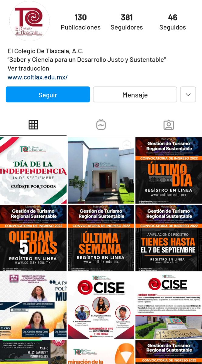 COLTLAX's tweet photo. #ConéctateConNosotros
Los invitamos a que nos sigan en nuestro Instagram oficial @coltlax.a.c, en este espacio podrán enterarse de nuestras actividades, eventos académicos, convocatorias y mucho más. https://t.co/SFQ9yiTlAq https://t.co/Zry4e7KWfC