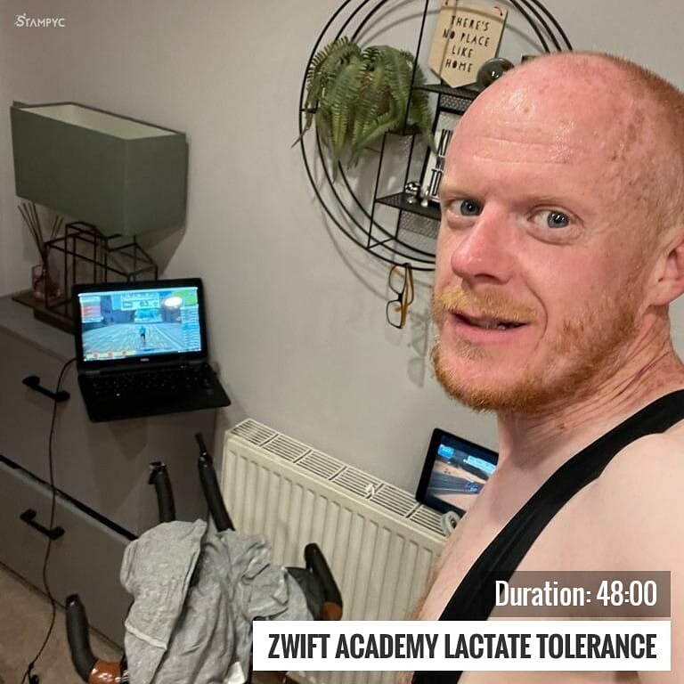 running_steved's tweet photo. Having to make camp in the hall tonight after painting the garage floor. Still gets the job done.
.
Didn’t make the ZRL team tonight so got The Zwift Academy Workout 3 checked off the list 🥵
.

#zwift #instazwifters #zwifttraining #zwiftracingleague … https://t.co/lFDhBwUF5A https://t.co/kjLeUA1XRs
