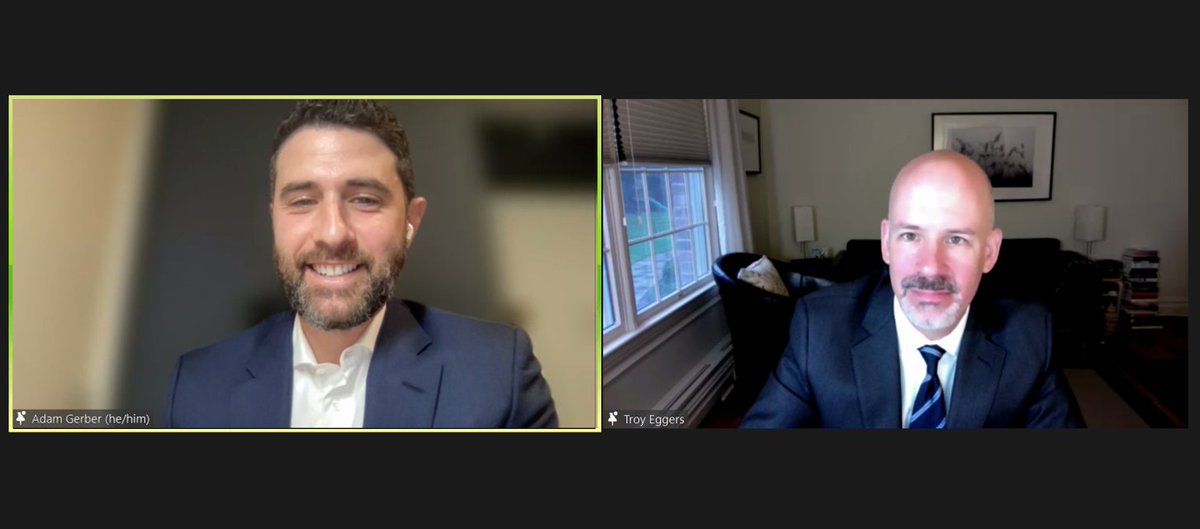 CU_SPS_StratCom's tweet photo. Adam Gerber, #ColumbiaStratComm student and VP of @Columbia_SPSSG led today's fireside chat with Dean Eggers during the @Columbia_SPS Student Town Hall. We enjoyed learning about the Dean's leadership style, work/life balance advice, and favorite bagel &amp; pizza spots around NYC. https://t.co/rZKcy0LUlL