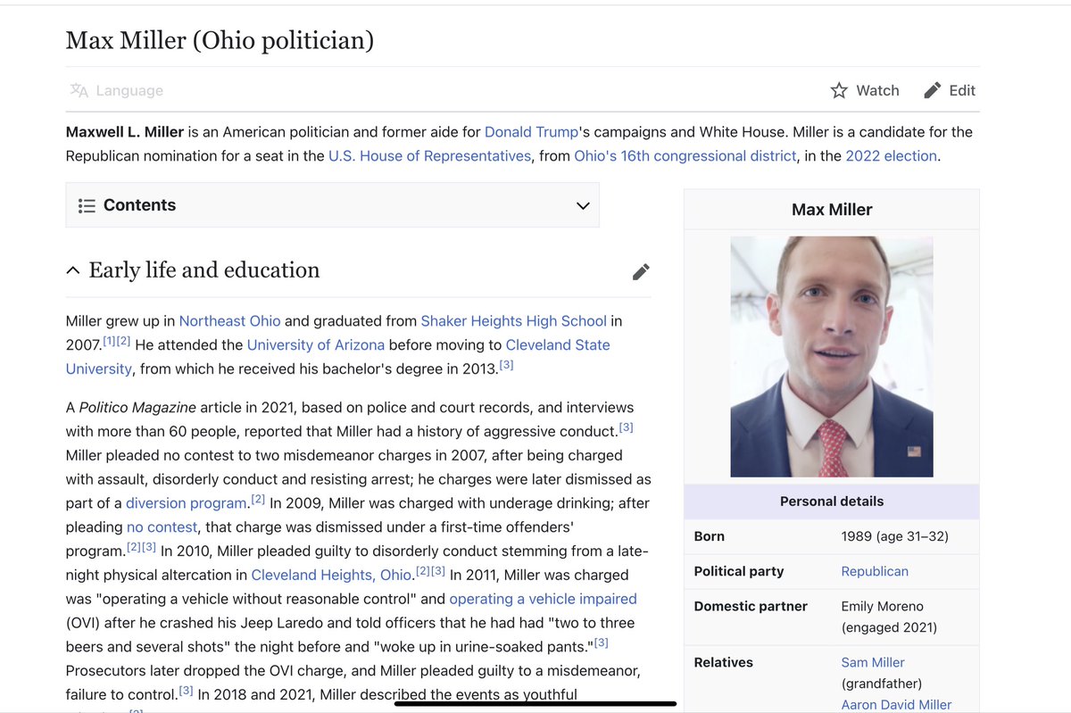SaysDana's tweet photo. This guy?  Max Miller?  The only redeeming quality this Ohio politician seems to have is that he had to play Memories from Cats for TFG to calm him down.  Max was also Stephanie Grishams boyfriend.

Is this the best Ohio can do?  @leesgirl9 https://t.co/Q8Hcb9xzzJ