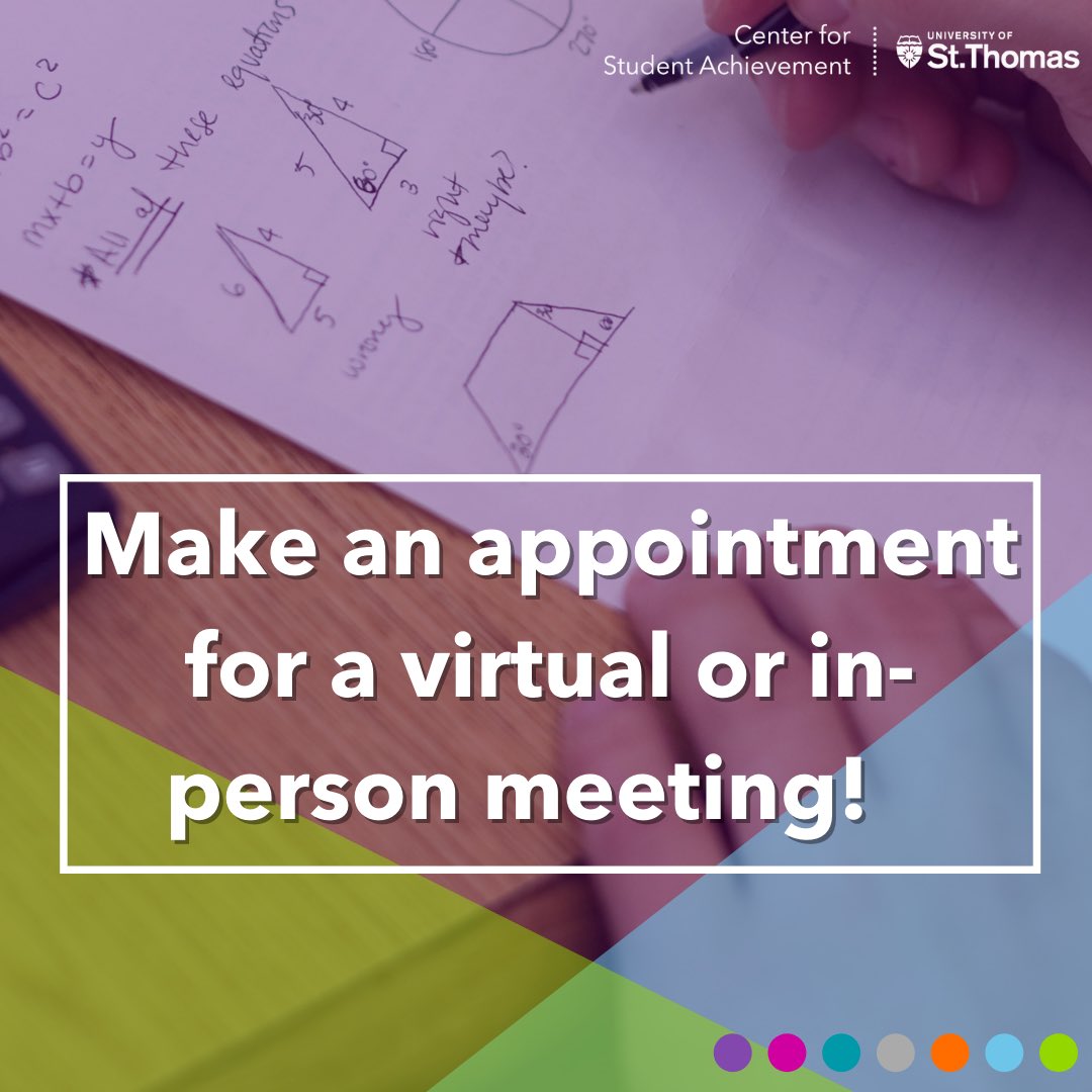 USTAchieve's tweet image. Did you know? In addition to the MaRC, students in Math 005 and 006 can get one-on-one support from Arden in Math Placement Tutoring. Make an appointment for a virtual or in-person meeting! 📚 
#ustachieve #mathplacement #UST