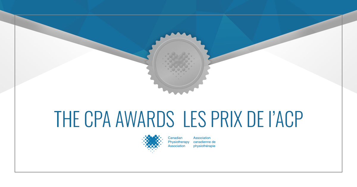 PhysioCan's tweet photo. The CPA recognizes excellence in its profession. As a member, you are eligible to receive or nominate fellow professionals for one of our prestigious awards: https://t.co/msJ4AMLtd6 #PhysioCan https://t.co/egmvh9EleI
