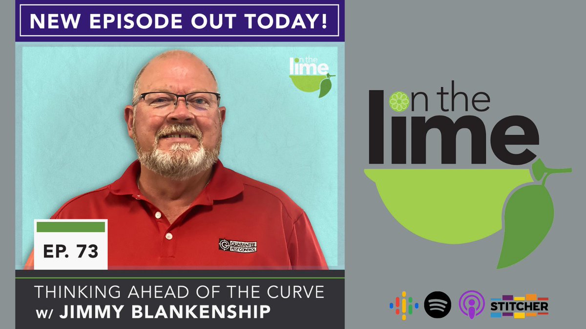 onthelimepod's tweet photo. Episode 73 is live! We chat with Jimmy Blankenship about his success in the pest control industry, treating employees like family, and using social to connect with clients. Listen and subscribe: https://t.co/2UMiGEoapu https://t.co/OaYkWNbh6B
