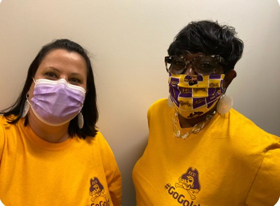 Thank you to all of our #Pirates that have submitted photos for Spirit Week so far!

From staff photos to Twin Day, our staff have spirit! 

Be sure to share pictures of your pets tomorrow! Tag the Staff Senate or send your photos in by email to staffsenate@ecu.edu