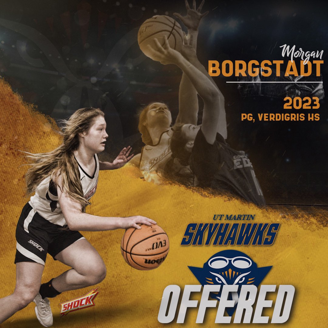Ruben Diaz (@coachrubyd) on Twitter photo Want to congratulate <a href="/Shockhoops/">Shock Hoops</a> and <a href="/VerdLadyCards/">New account @verdigriscards</a> 2023 <a href="/BorgstadtMorgan/">morgan borgstadt</a> on her first D1 offer .. from <a href="/UTMartinWBB/">UT Martin Women’s Basketball</a> ! Mo money has put in the work to be a next level kid .. and people are taking notice ! Keep working Mo! Want to congratulate <a href="/Shockhoops/">Shock Hoops</a> and <a href="/VerdLadyCards/">New account @verdigriscards</a> 2023 <a href="/BorgstadtMorgan/">morgan borgstadt</a> on her first D1 offer .. from <a href="/UTMartinWBB/">UT Martin Women’s Basketball</a> ! Mo money has put in the work to be a next level kid .. and people are taking notice ! Keep working Mo!