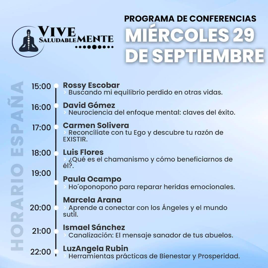 Mindalia_TV's tweet photo. Programa del miércoles, 29 de septiembre, del Congreso “Vive Saludablemente"

Del 29 de septiembre al 1 de octubre de 2021, podrás disfrutar de las conferencias gratuitas en en #Youtube, #Facebook, #Twitch, #Vaughn Live, #Twitter, #Odysee y #VK

 https://t.co/FdrqBiIKqw https://t.co/SOwLfCsV95