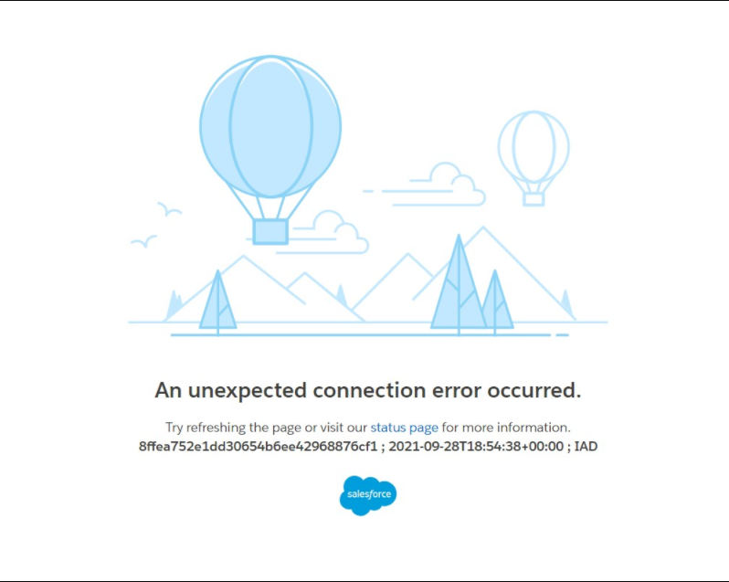 SebastianD_87's tweet photo. Anyone else had users intermittently getting this all day? @SalesforceDevs @SalesforceAdmns 
#salesforce #TrailblazerCommunity https://t.co/pjc4l5sjgx