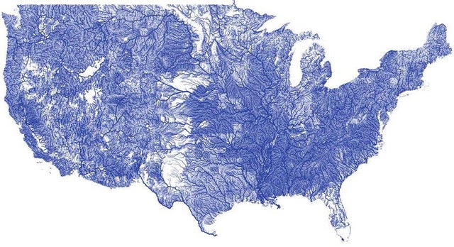 River map of the USA
