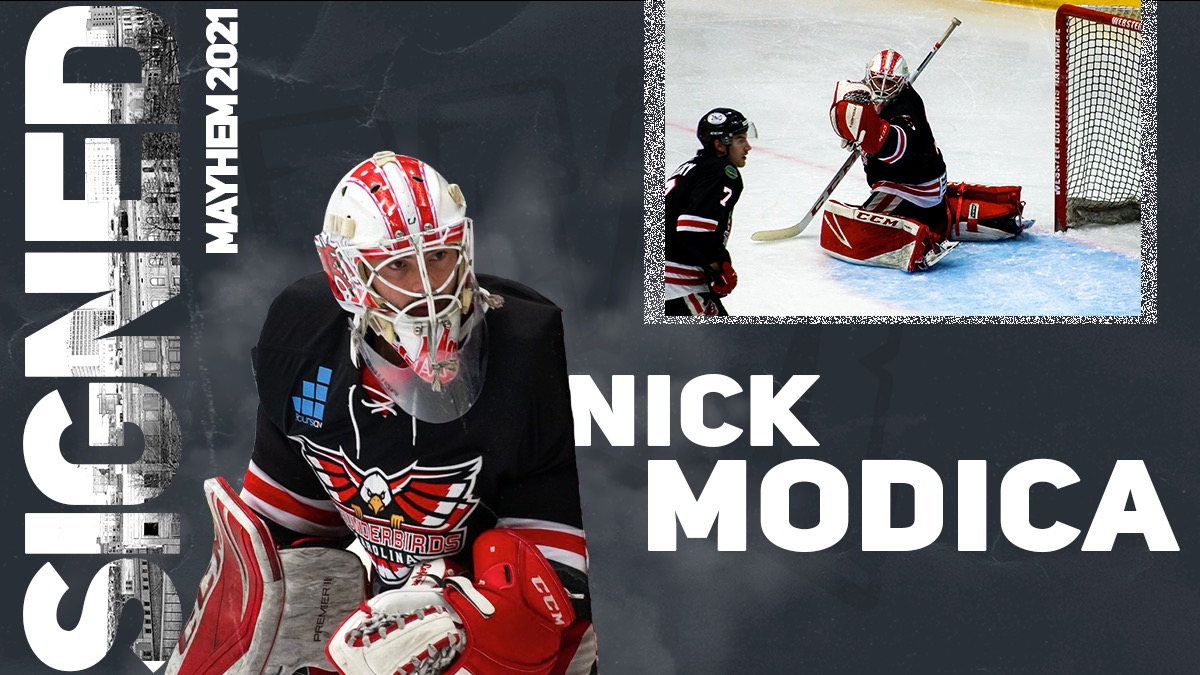 MaconMayhem's tweet photo. 🚨 SIGNING: Another goalie signing to the list. Welcome to the team Nick! 

Shutouts. That's his M-O‼️

#478Bound https://t.co/gfKnow2F5I