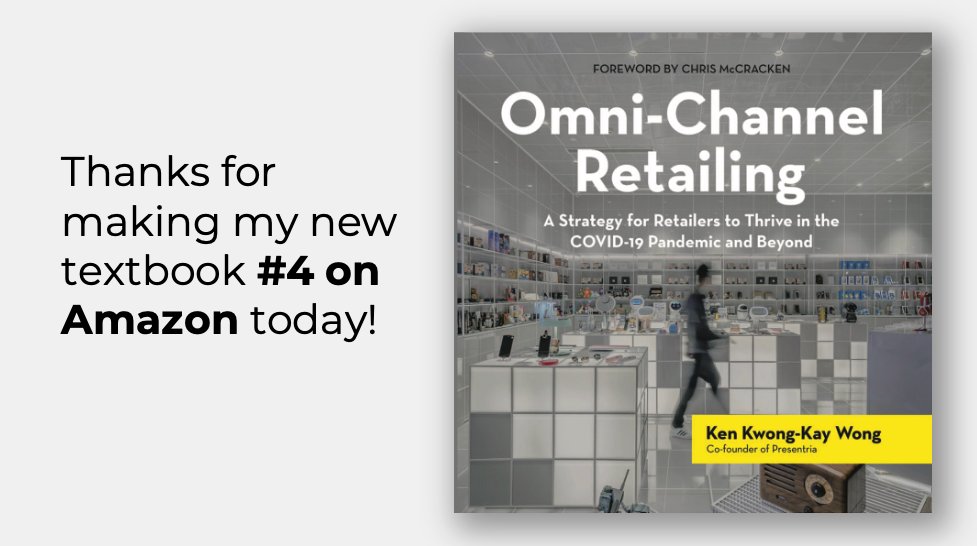 Ken K. Wong (@drkenkwong) on Twitter photo My new 2021 textbook on Omni-Channel Retailing is now available on Amazon! 45992 words, 260 pages, 100+ colorful photos, and tons of great retail examples from omni-channel leaders like <a href="/BoggiMilano/">Boggi Milano</a>. amzn.to/3oae9gK
#Omnichannel #Retailing #Marketing
#BoggiMilano My new 2021 textbook on Omni-Channel Retailing is now available on Amazon! 45992 words, 260 pages, 100+ colorful photos, and tons of great retail examples from omni-channel leaders like <a href="/BoggiMilano/">Boggi Milano</a>. amzn.to/3oae9gK
#Omnichannel #Retailing #Marketing
#BoggiMilano