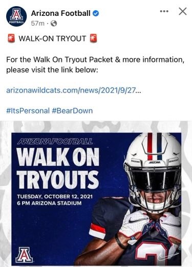 Any Dawgs need an opportunity, the Wildcats are looking. #GoPac12