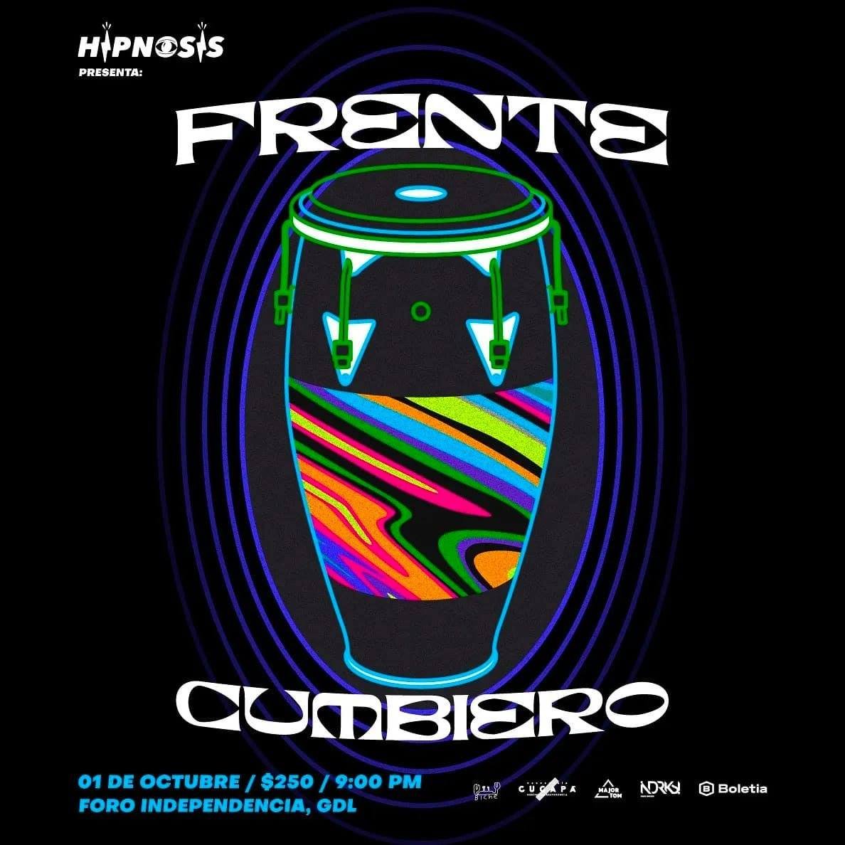 La banda colombiana <a href="/FrenteCumbiero/">Frente Cumbiero</a> llega este próximo fin a nuestra ciudad 🇨🇴, con su tropa de baile y desenfreno.

¡No te lo pierdas!

Tus accesos en …nosis-frente-cumbiero-gdl.boletia.com