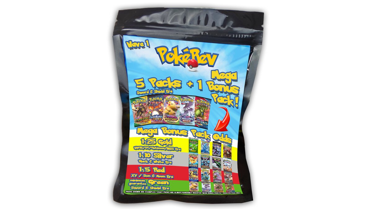 PokéRev Packs are restocking in 4 days! These are open to everyone but limited to 2 per person. Of course we gotta open some on the channel on Sunday as well thepokecave.com/pokerevpacks