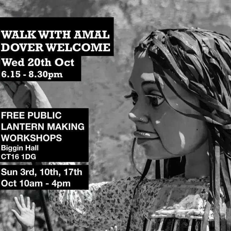 Be a part of the Welcome for Little Amal on Wednesday 20th October by making one of the 500 star lanterns and carrying it in the welcome procession.

FREE public workshops to make lanterns will take place on Sunday 3rd, 10th and 17th October at Biggin Ha… instagr.am/p/CUYH7mAsB-U/
