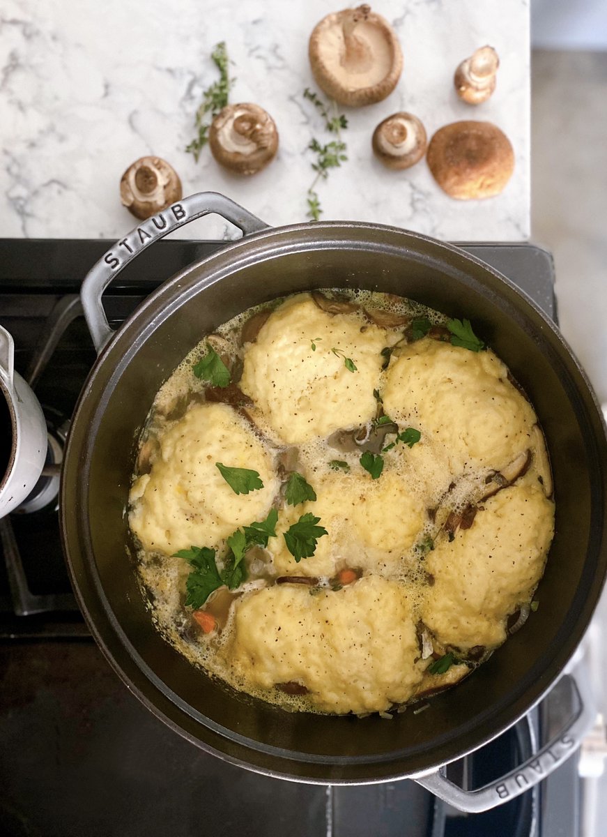 Stumped on what to make for dinner tonight?

Consider making these Chicken &amp; Dumplings with Mushrooms from <a href="/caragreenstein/">Cara Greenstein</a>! It’s inspired by southern comfort food and delivers an umami-rich, crave-able flavor. What’s better than that? Full recipe: bit.ly/3uxuOw9