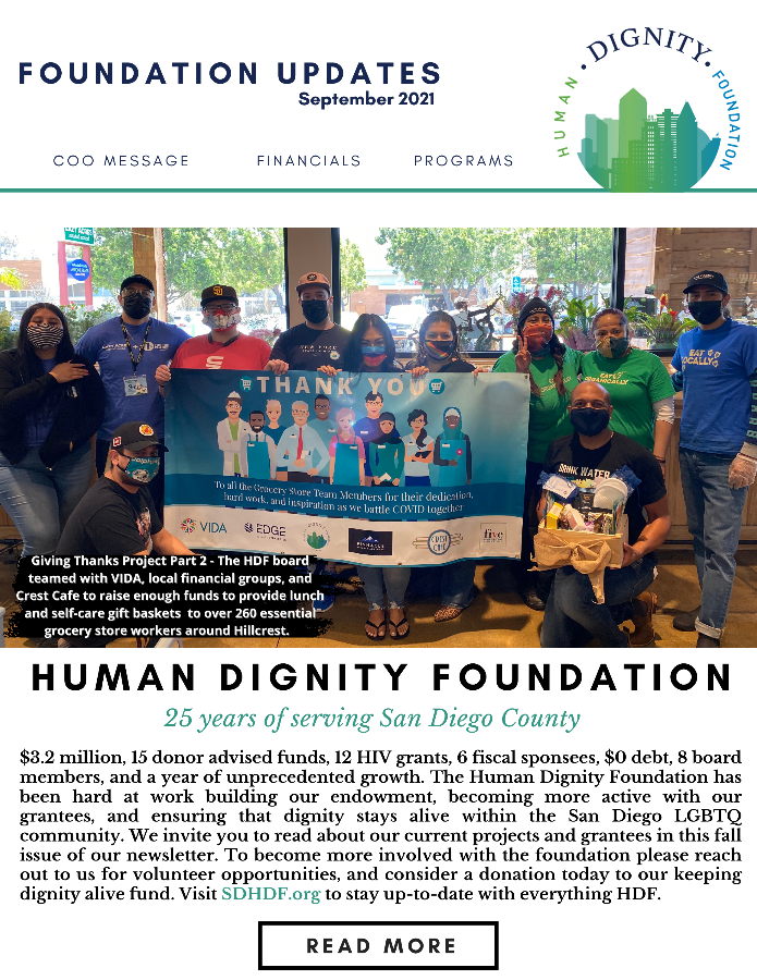 sdhdf's tweet photo. Hear about the latest happenings at the Human Dignity Foundation in our fall newsletter The HDF Scoop - https://t.co/FyHY5mdzyL https://t.co/fM4HTaFNyL