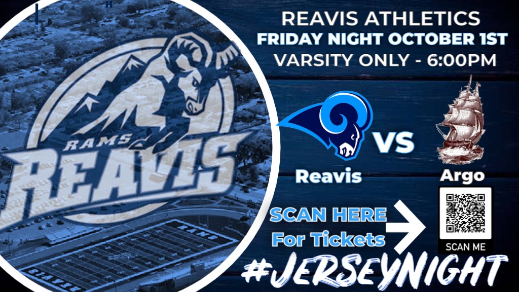 ReavisAthletics's tweet image. Ticket Information for Friday night! 1 game, Varsity Only. 

Click Here! reavis.hometownticketing.com/embed/event/10…

Community Night/Jersey Night!