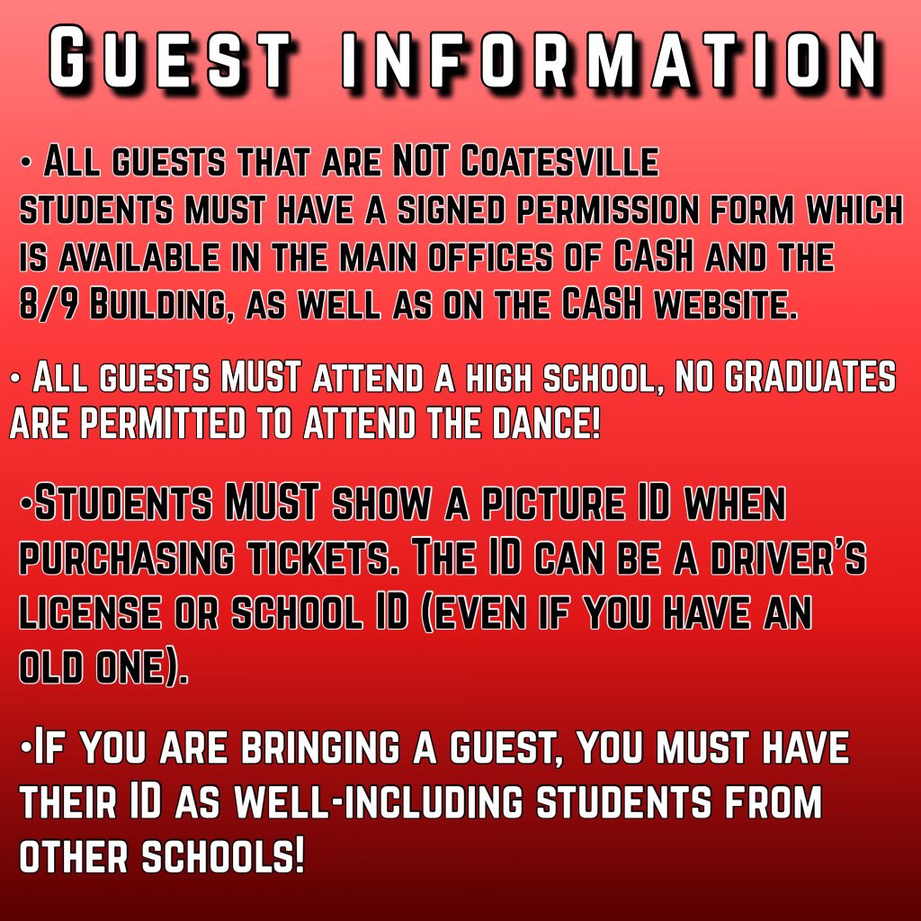 ccville2022's tweet photo. Hi everyone - it’s Homecoming Season!!❤️🖤 Our Homecoming Dance will take place on October 23, 2021! Tickets will be sold in the next upcoming weeks (see the second slide). Any questions PM US! https://t.co/oHHQulsxiV