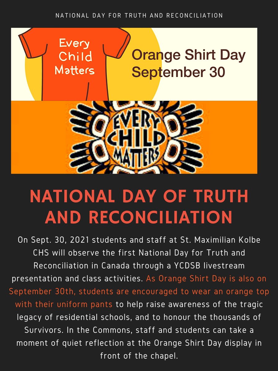 Kolbetweets's tweet photo. Wear an Orange Shirt SMK on Thursday Sep. 30 with your uniform pants and shoes. https://t.co/TmWOOnnyP4